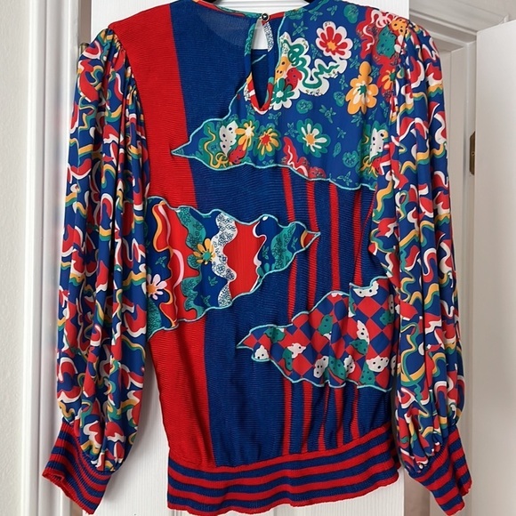 Vintage Diane Freis Blouse Size Small - Picture 3 of 6